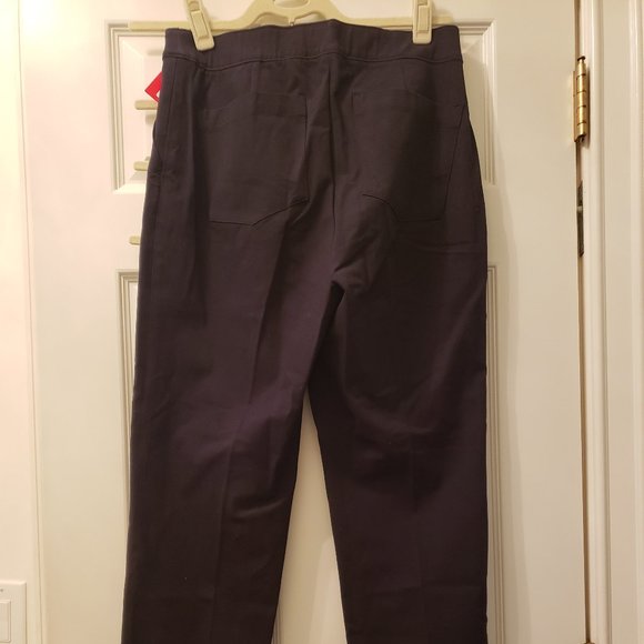 SPANX Polished Ankle Slim Pant in Black with pockets on back, Size Medium Tall - Picture 1 of 2